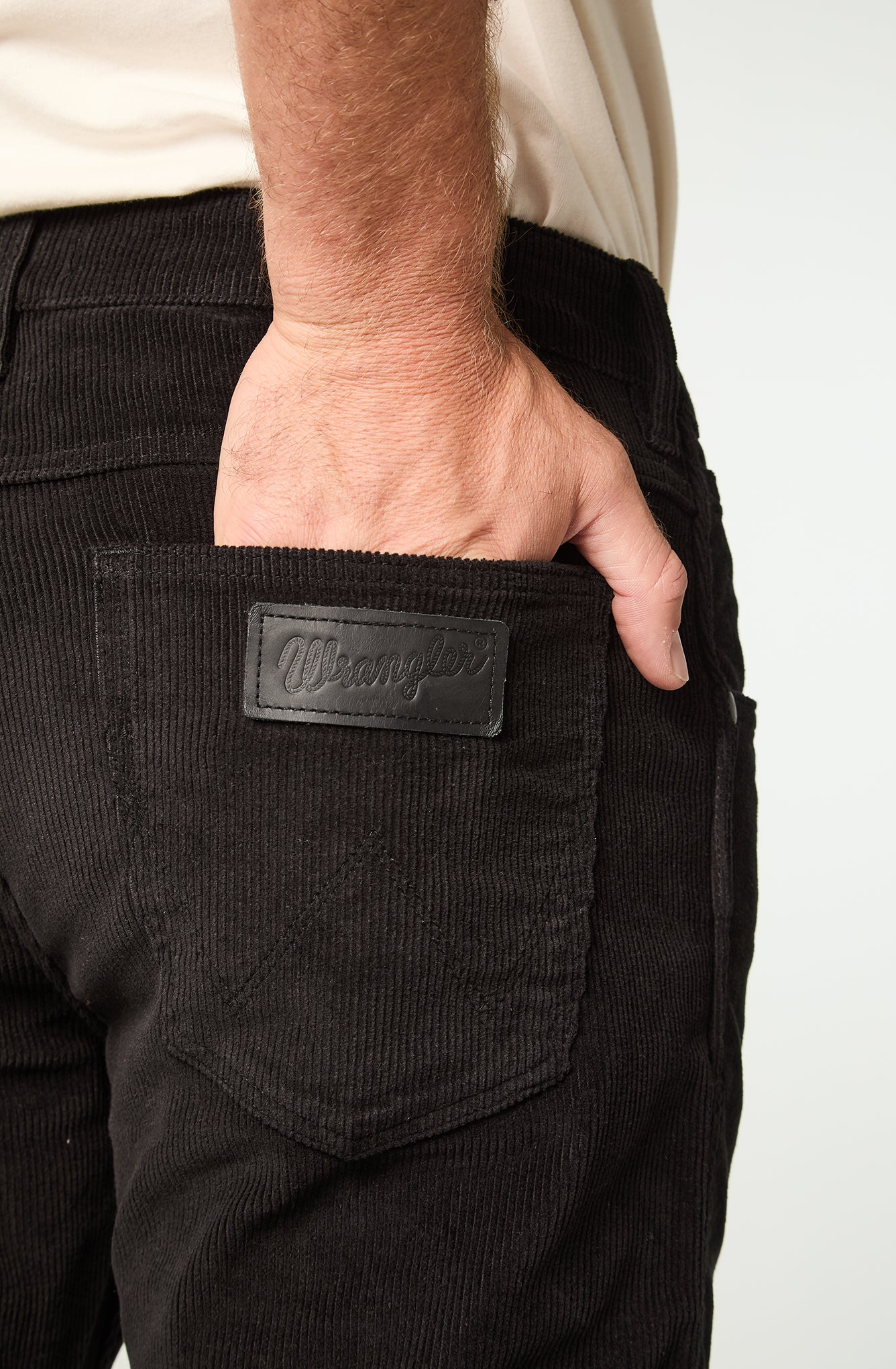 Pantalon Hombre Greensboro Cotelé Straight Negro