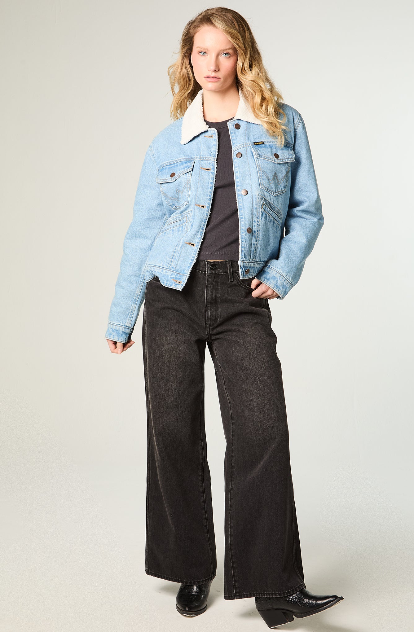 Jeans Mujer World Wide Relaxed Negro