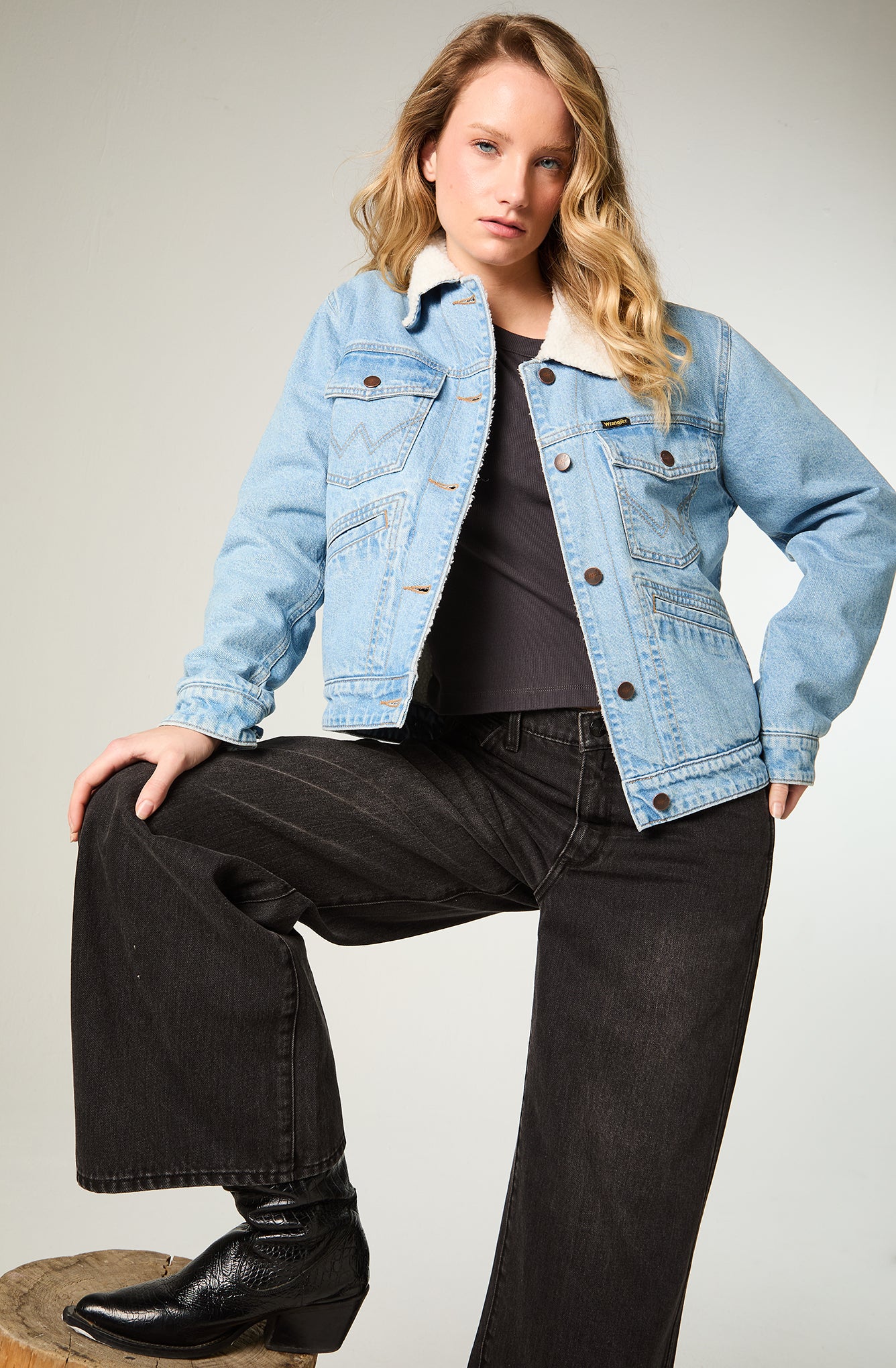 Jeans Mujer World Wide Relaxed Negro