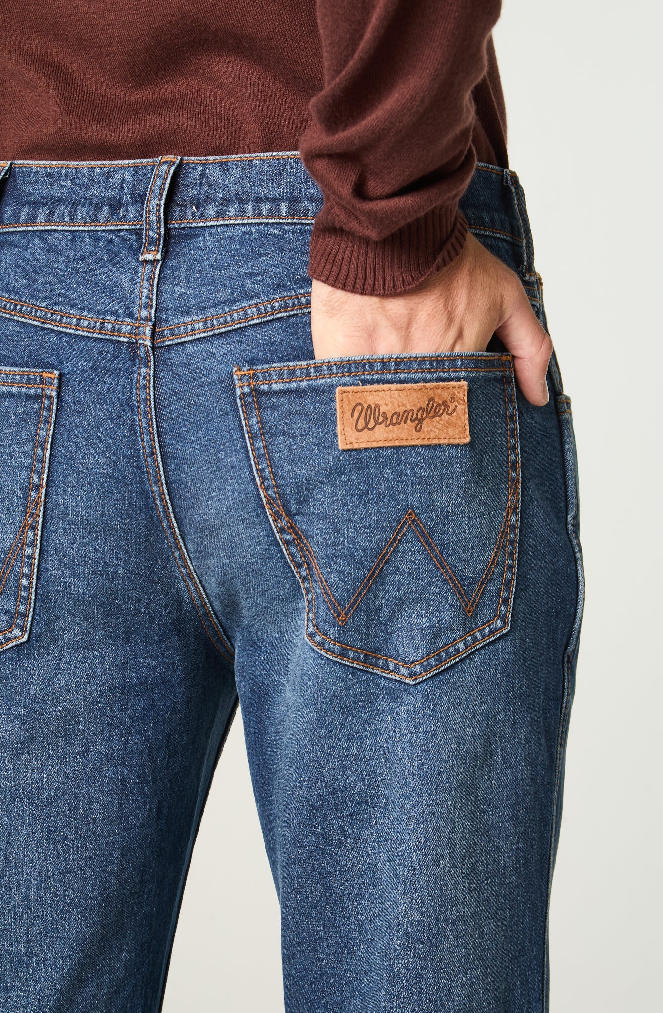 Jeans Hombre Greensboro Straight tiro medio azul