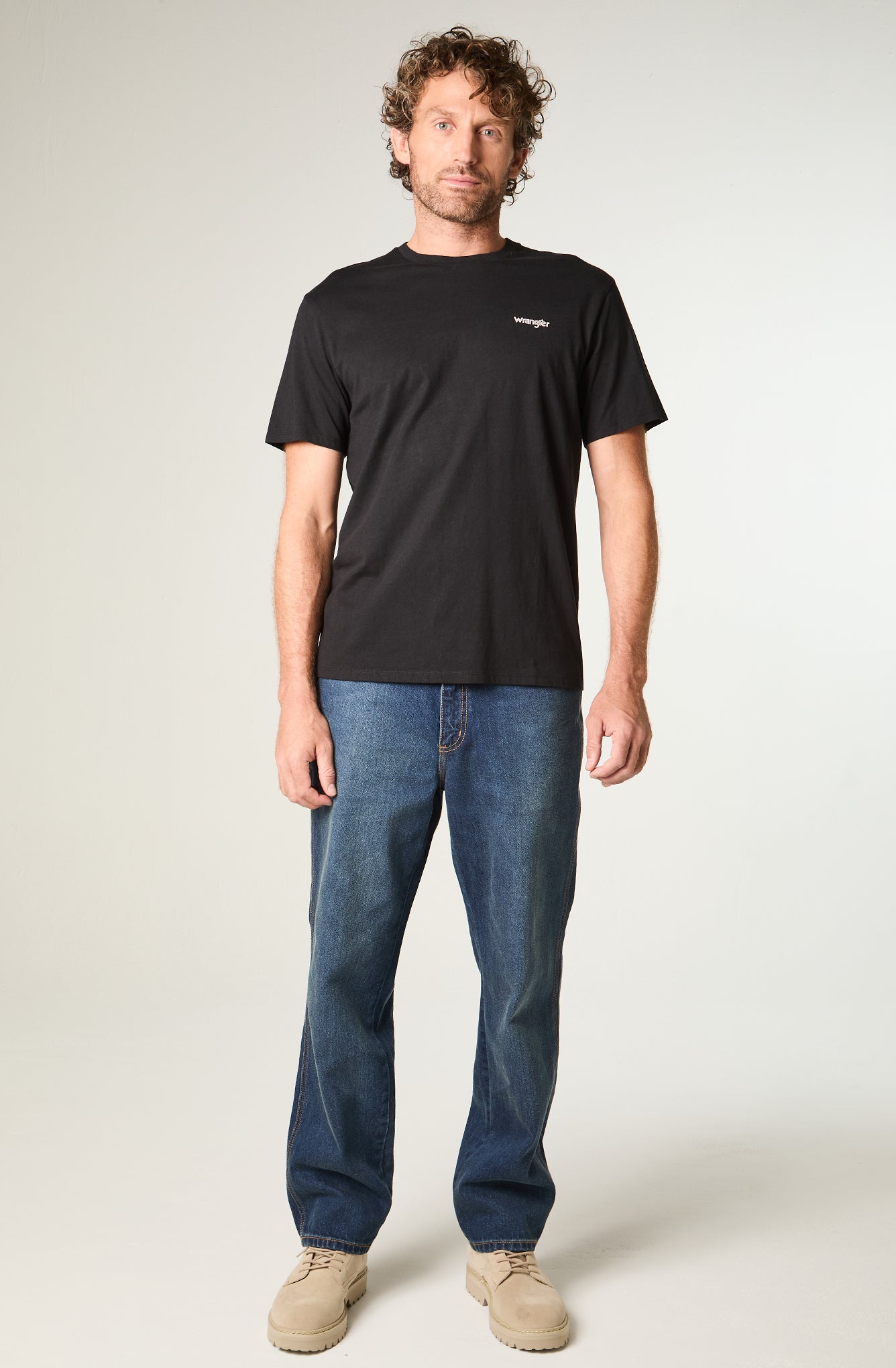 Jeans Hombre Frontier Relax Straight Tiro Medio Azul