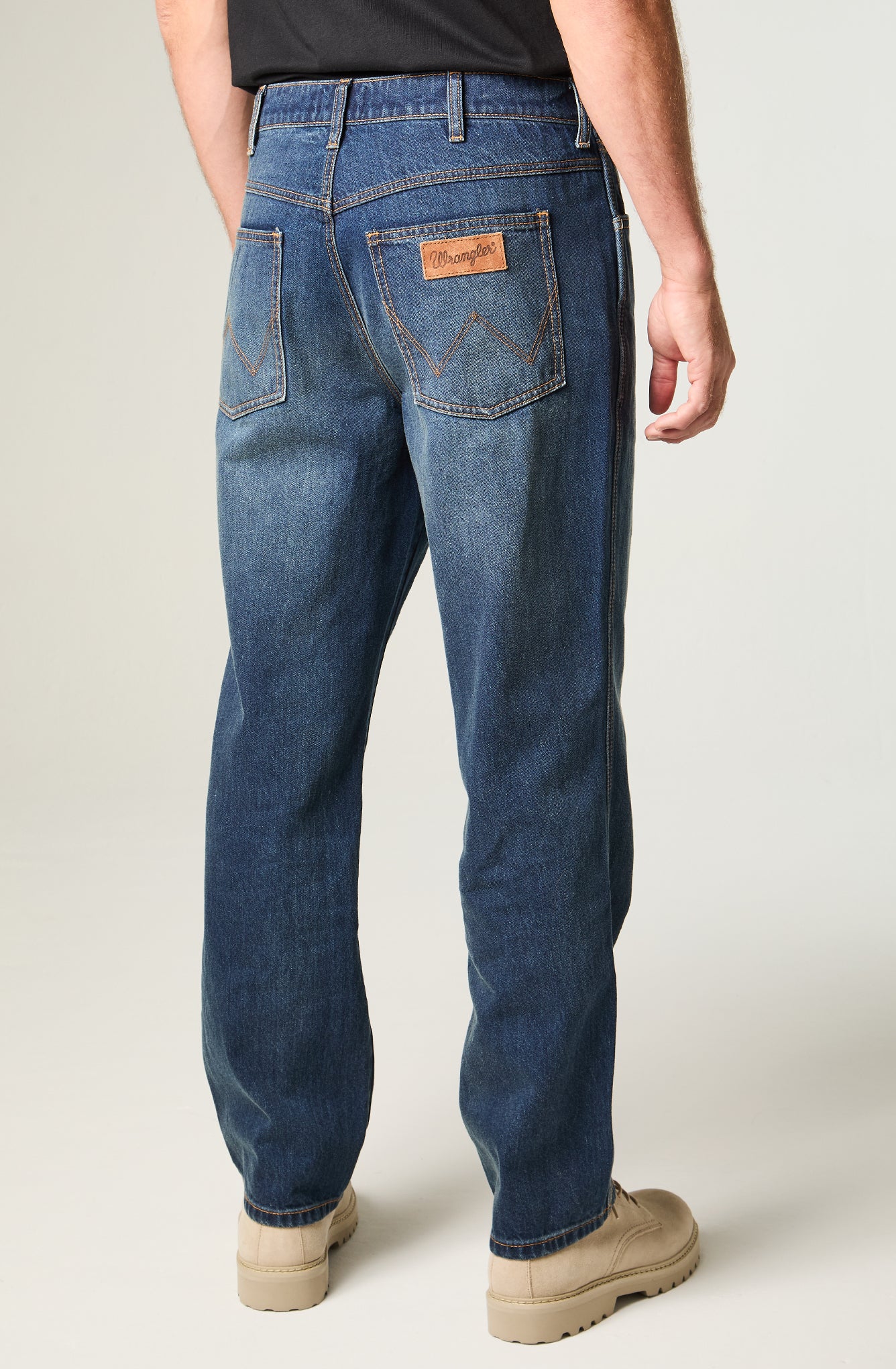 Jeans Hombre Frontier Relax Straight Tiro Medio Azul