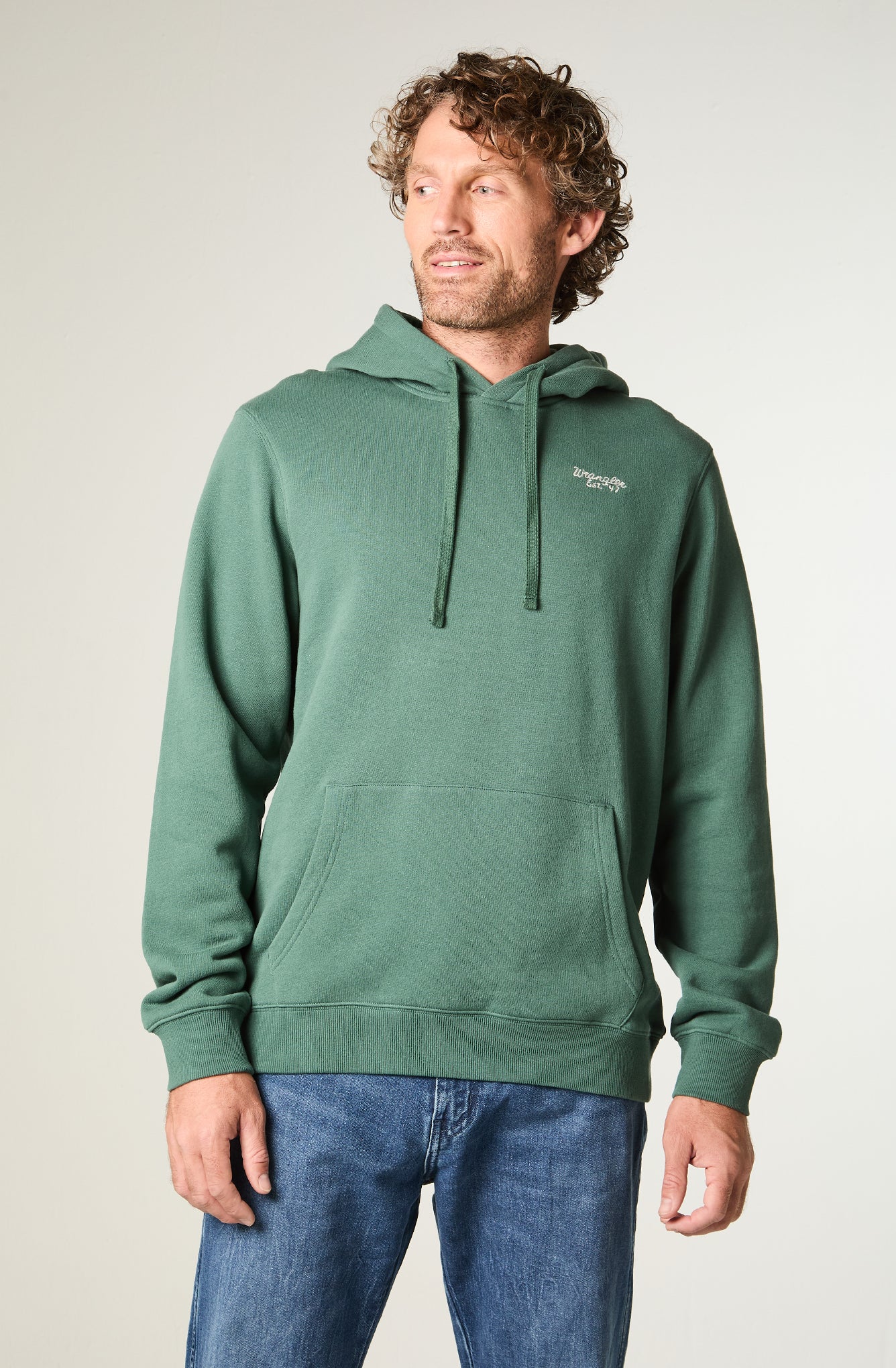 Polerón Hombre Hoodie Regular Verde