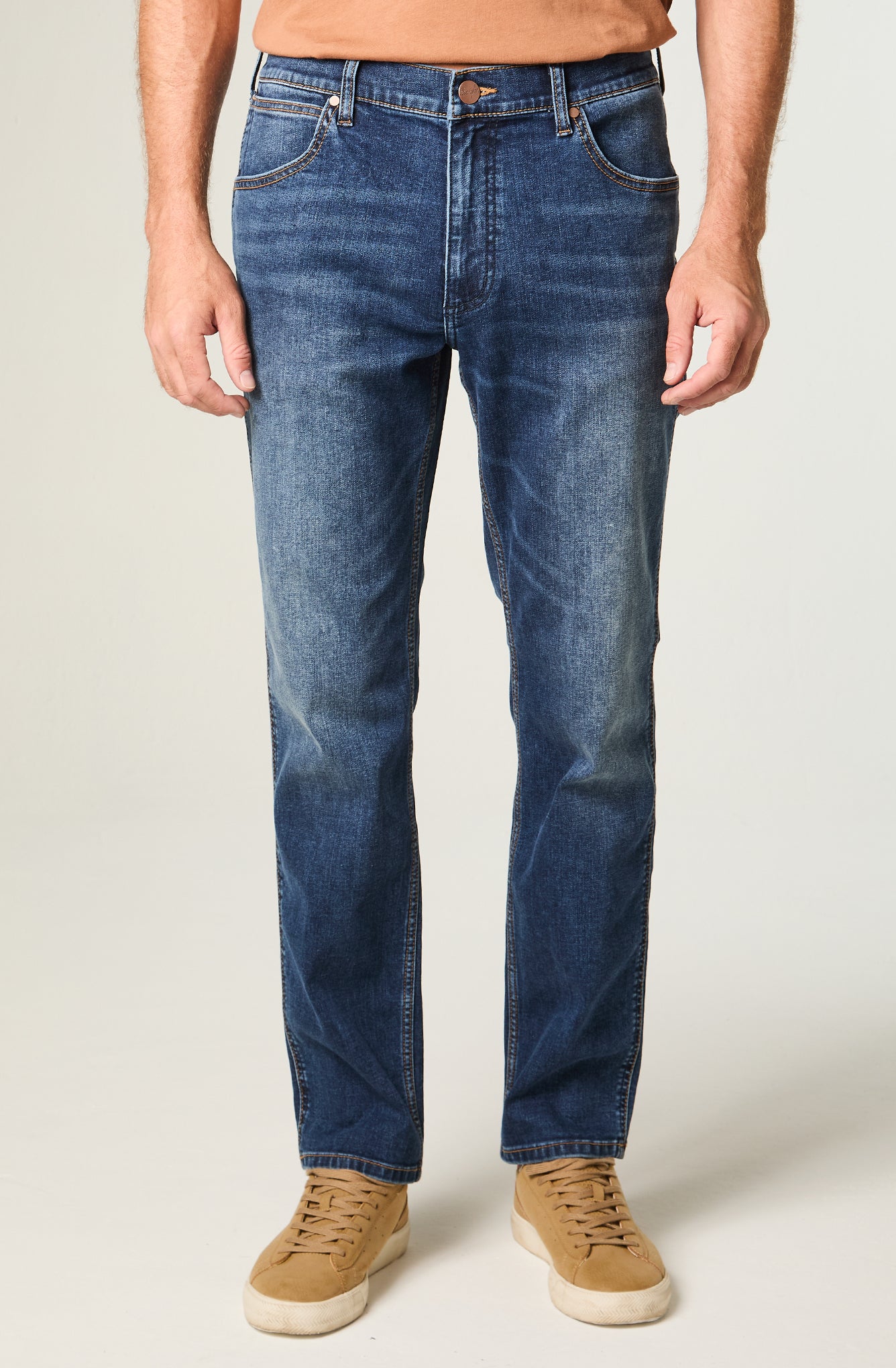 Jeans Hombre Greensboro Straight tiro medio Azul