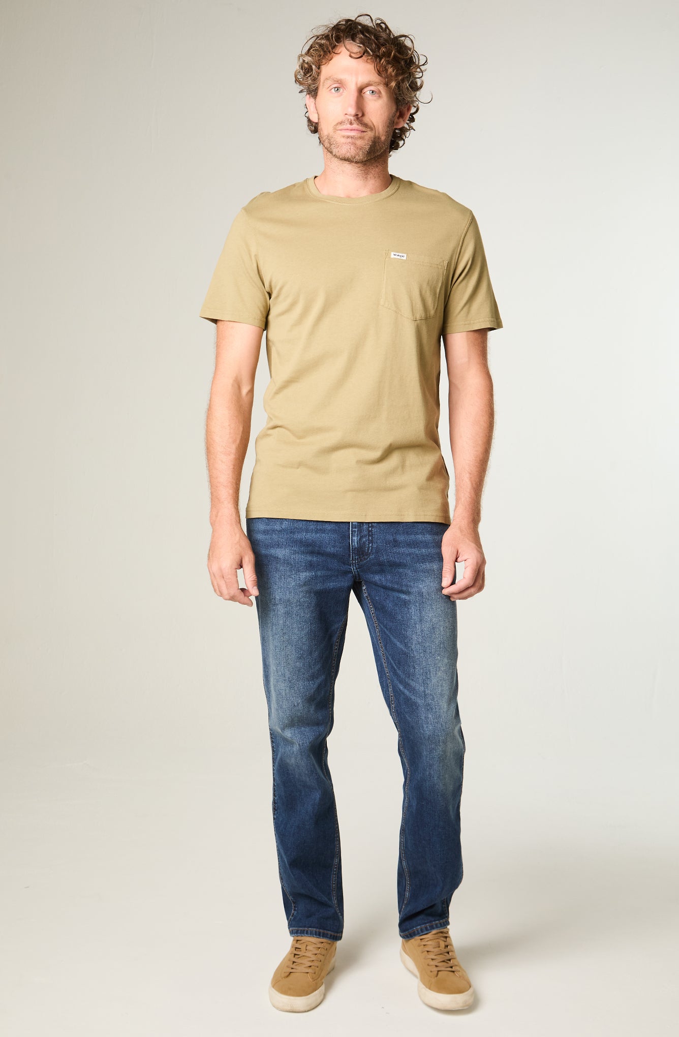 Polera Hombre Regular Verde Militar