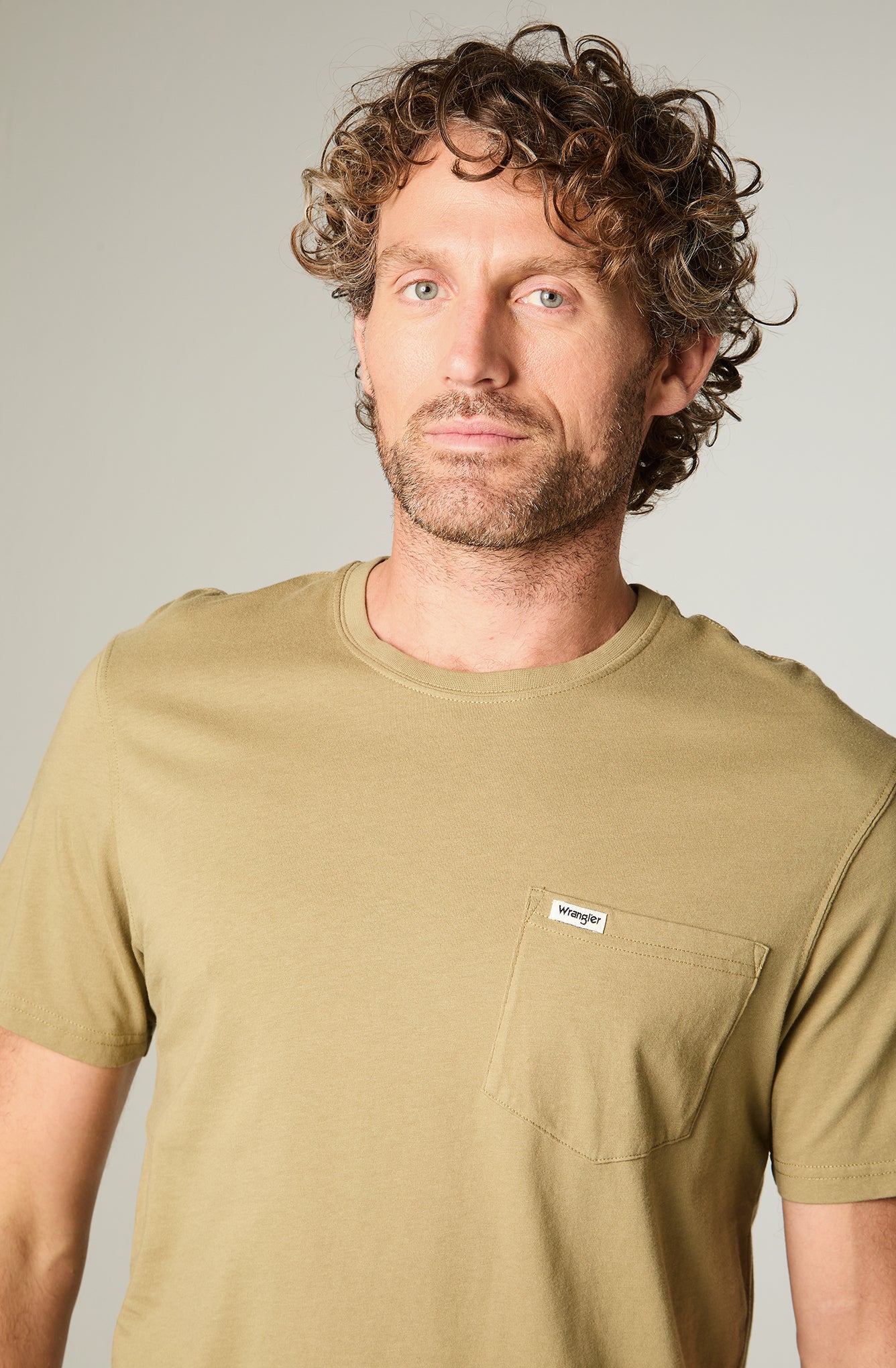 Polera Hombre Regular Verde Militar