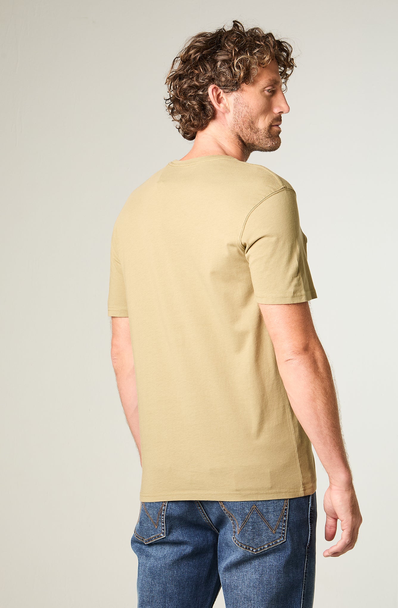 Polera Hombre Regular Verde Militar