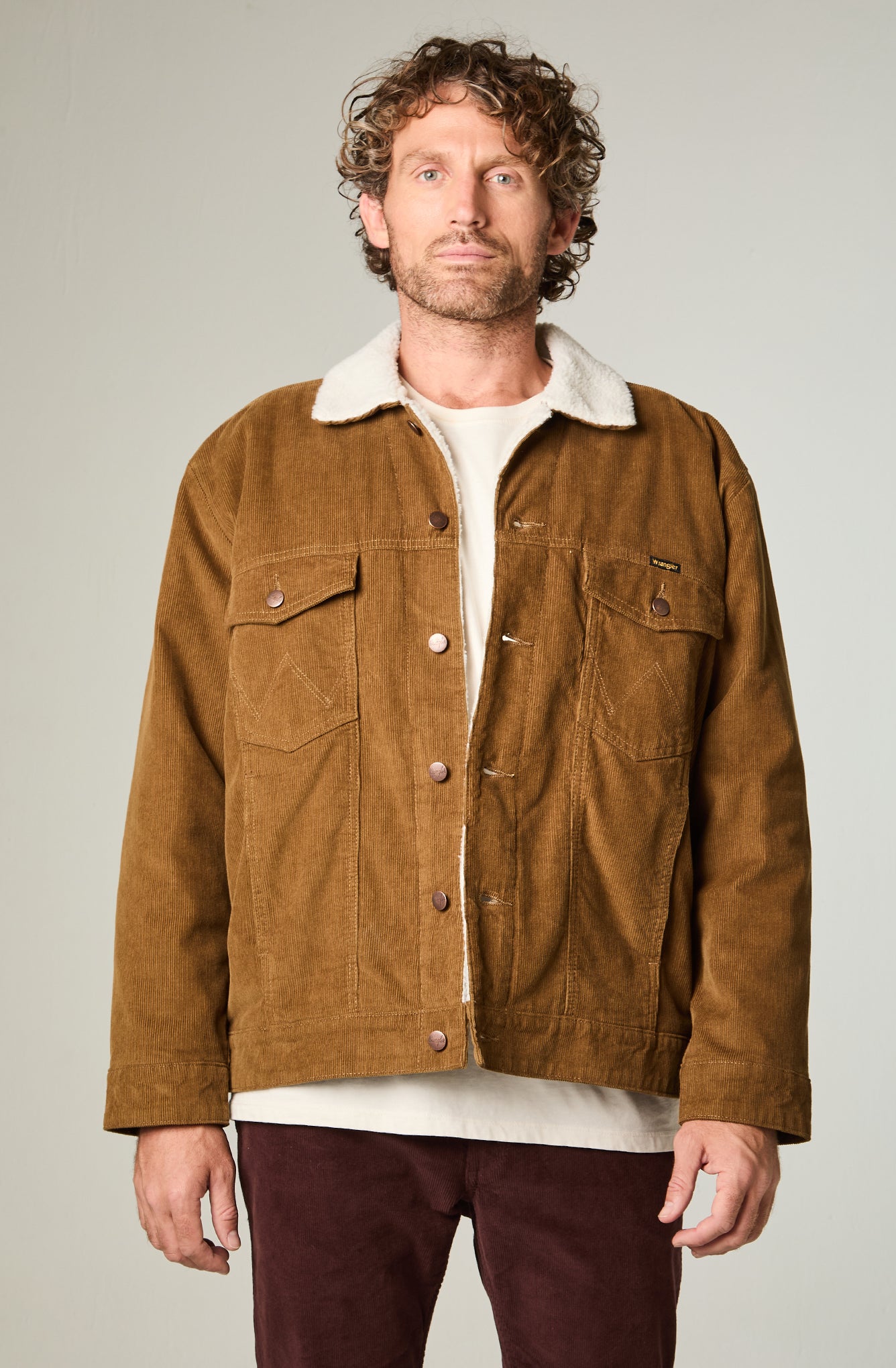 Chaqueta Hombre Sherpa Cotelé Regular Tiger Eye