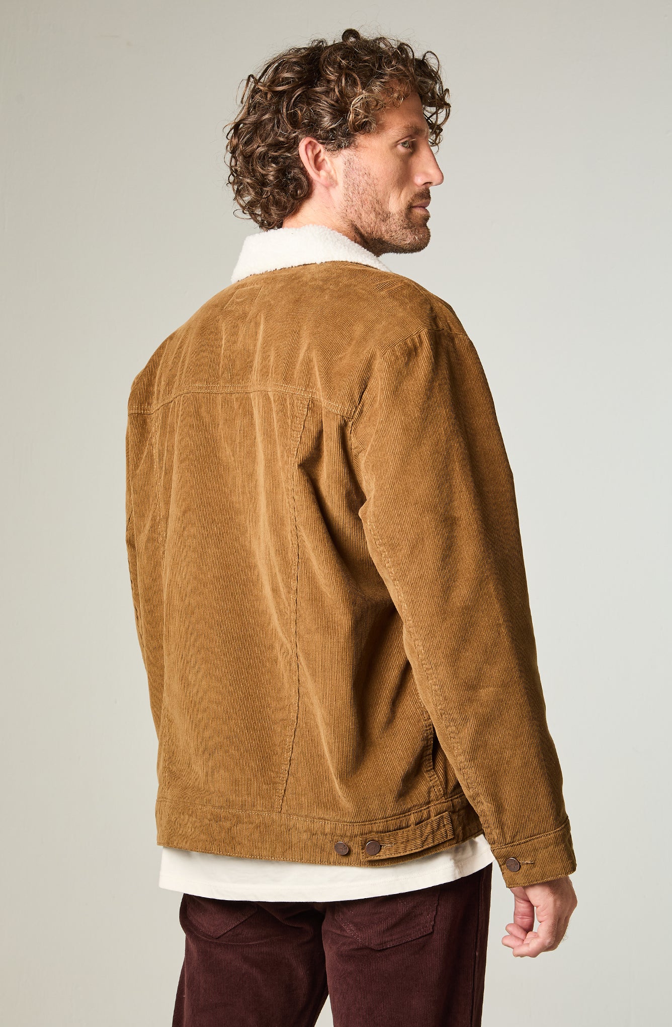 Chaqueta Hombre Sherpa Cotelé Regular Tiger Eye