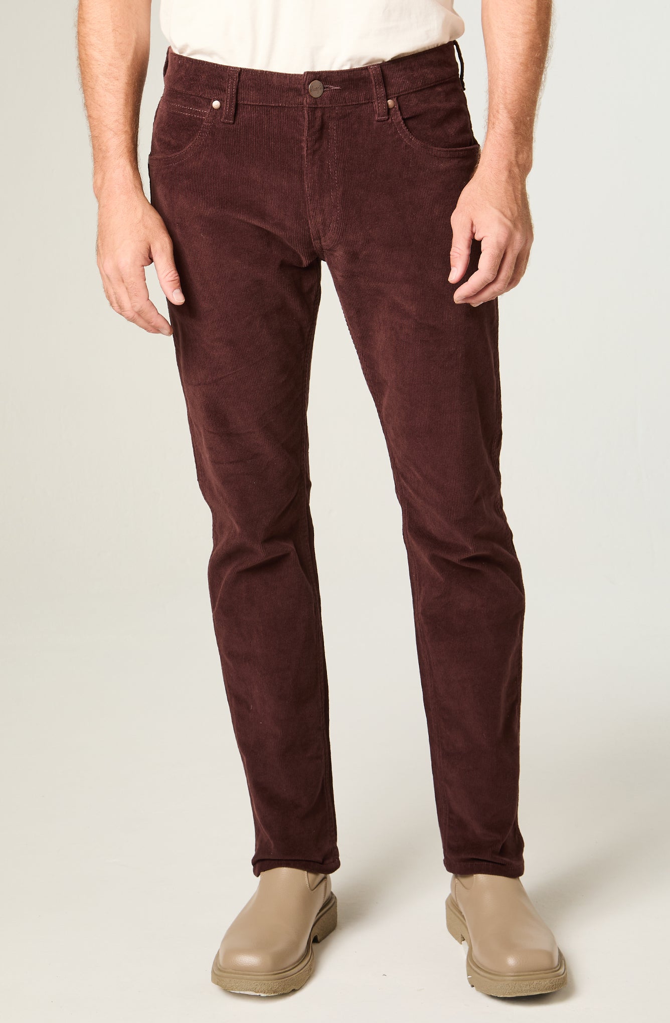 Pantalon Hombre Greensboro Cotele Straight Café
