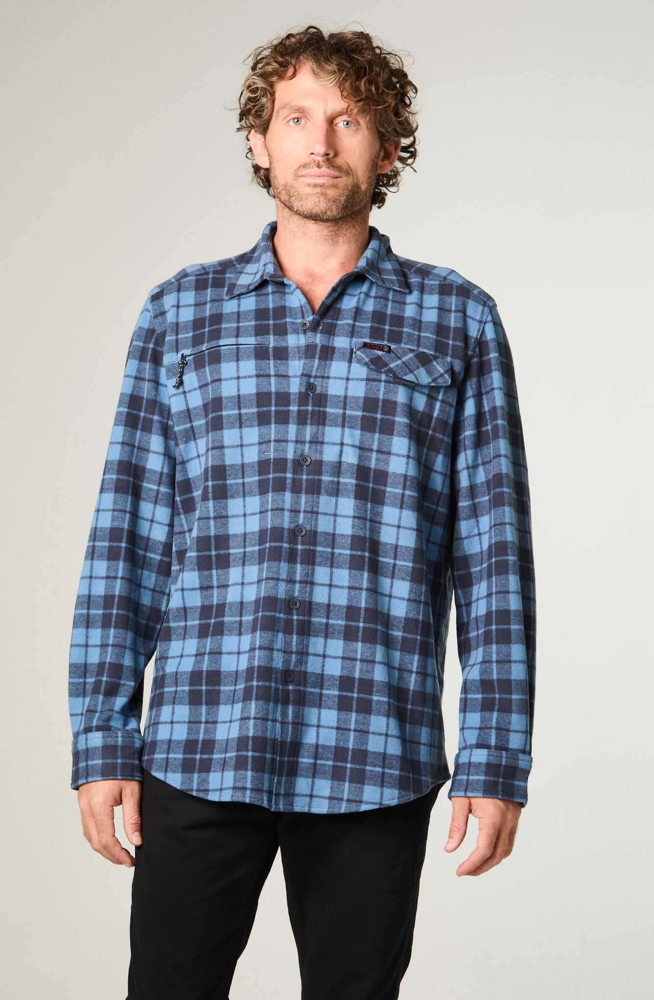 Camisa Hombre Campsite Shirt Saxe Plaid