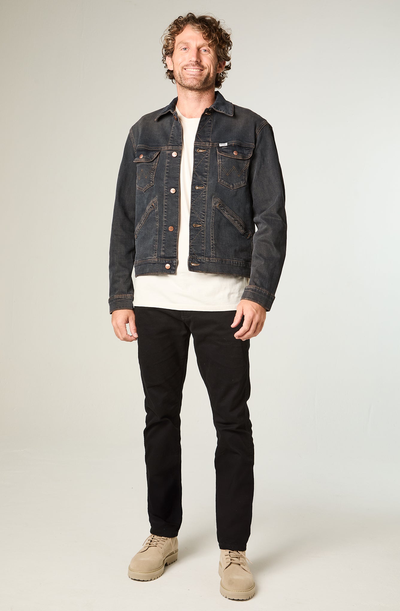 Chaqueta Hombre 124MJ Denim Regular Azul Oscuro