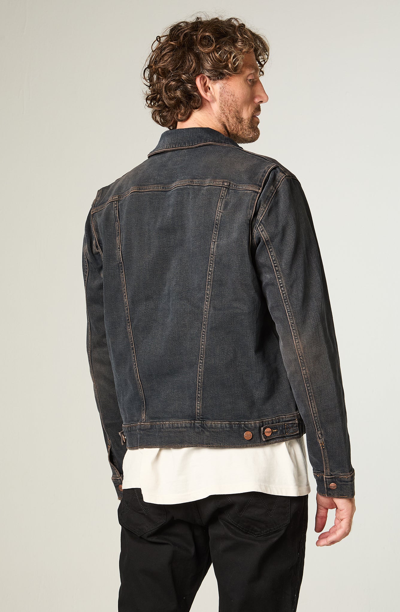 Chaqueta Hombre 124MJ Denim Regular Azul Oscuro