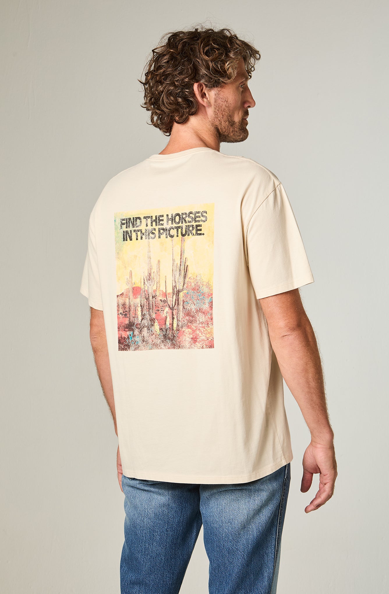 Polera Hombre Vintage Tee Regular Blanco