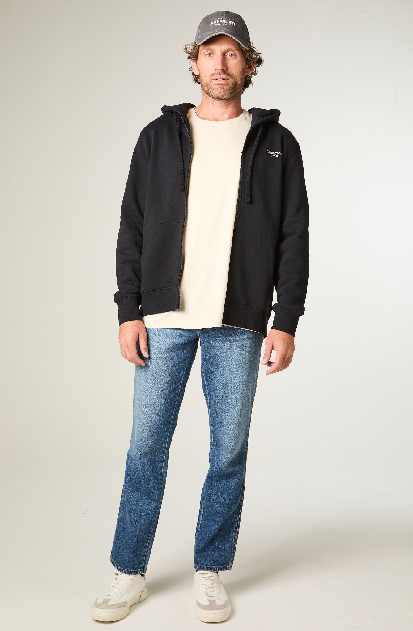 Polerón Hombre Hoodie Full Zipper Regular Negro