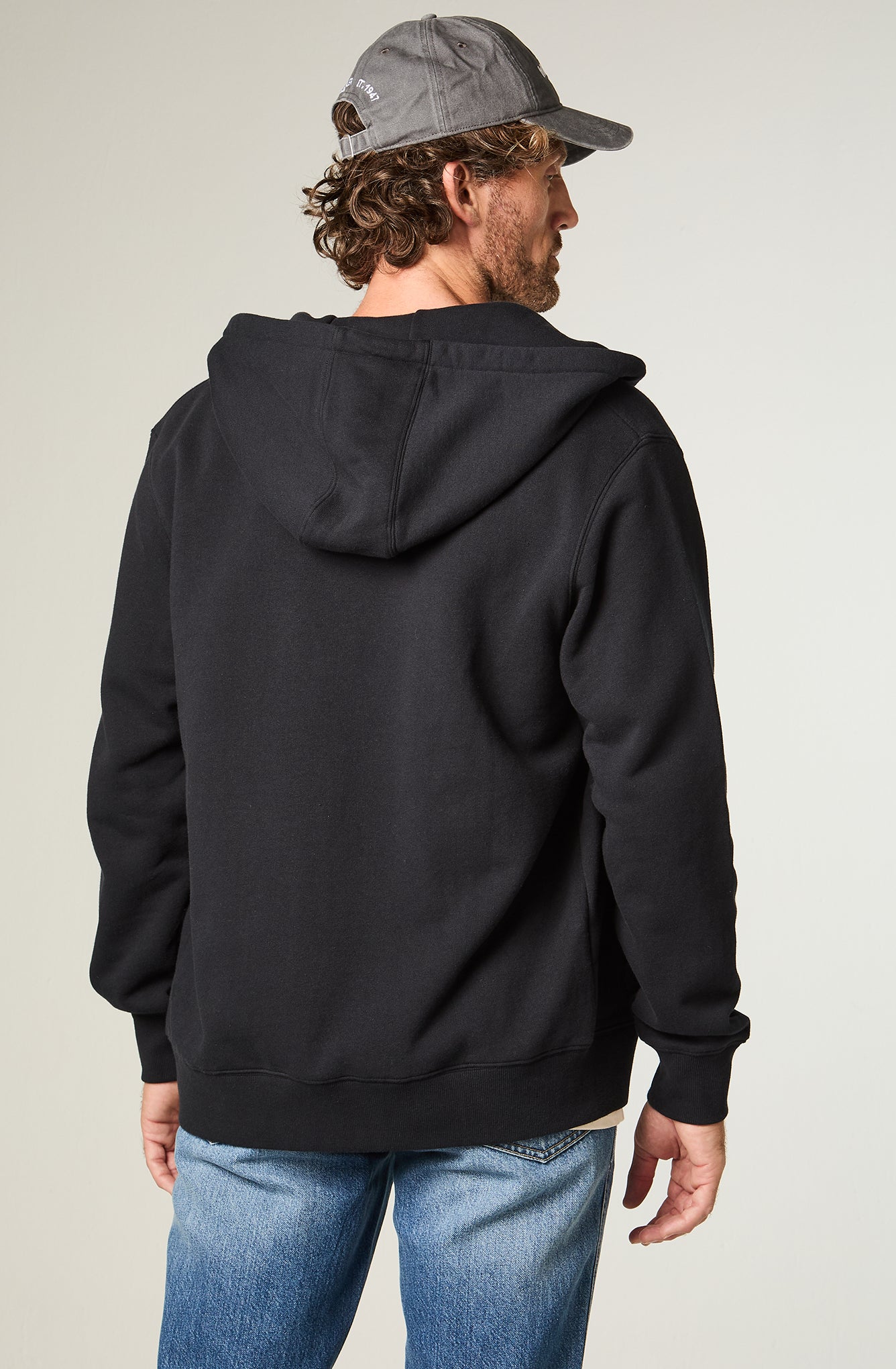 Polerón Hombre Hoodie Full Zipper Regular Negro