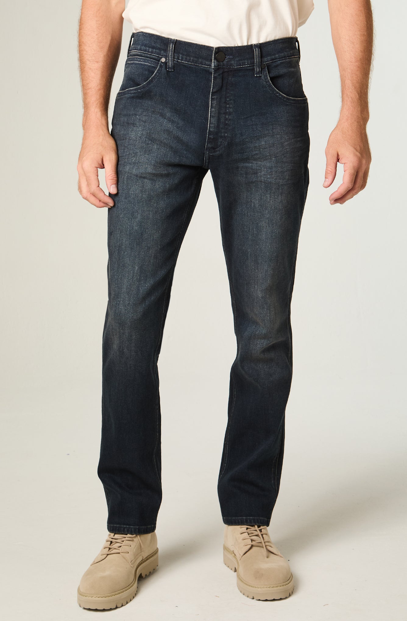 Jeans Hombre Greensboro Straight Tiro medio Azul
