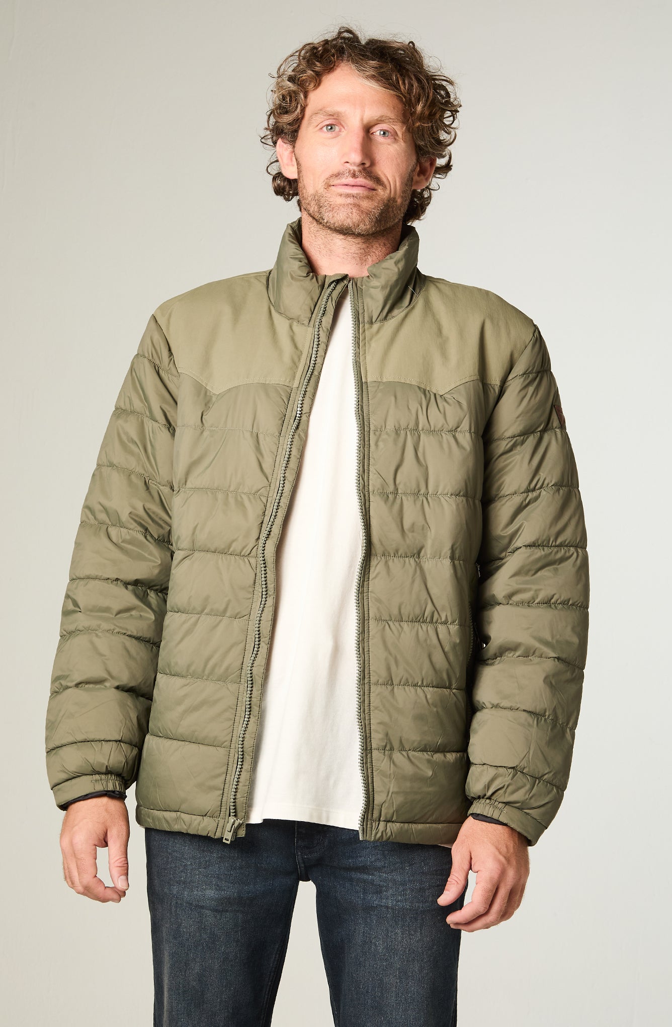 Chaqueta Hombre Packable Puffer Regular Verde