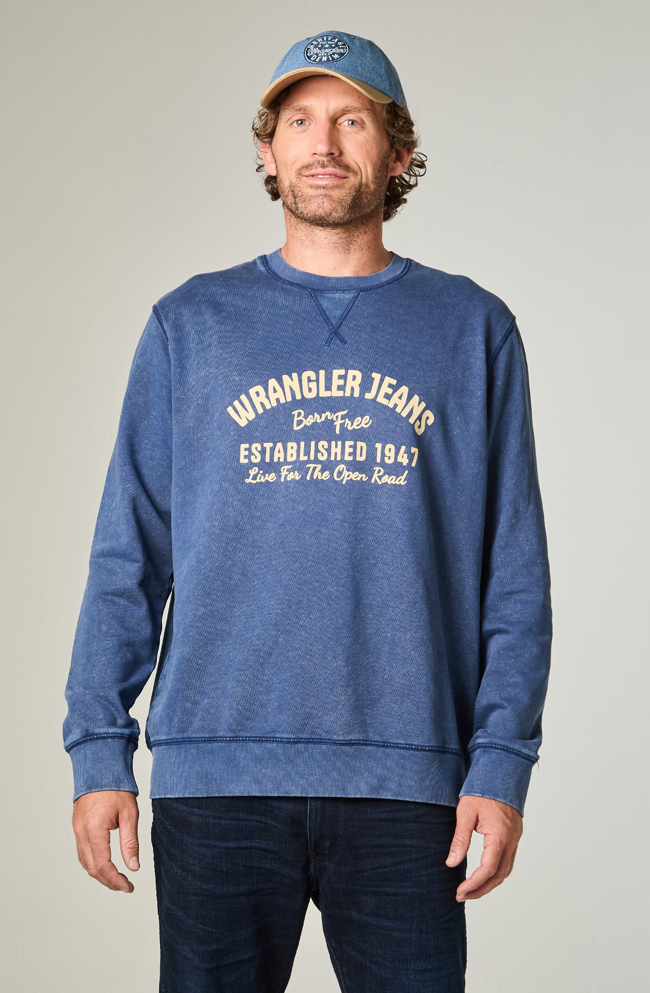 Polerón Hombre Graphic Acid Sweatshirt Indigo Acid