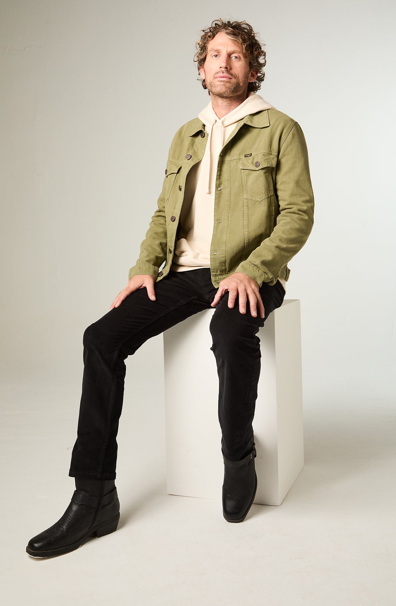 Chaqueta Hombre Trucker Verde