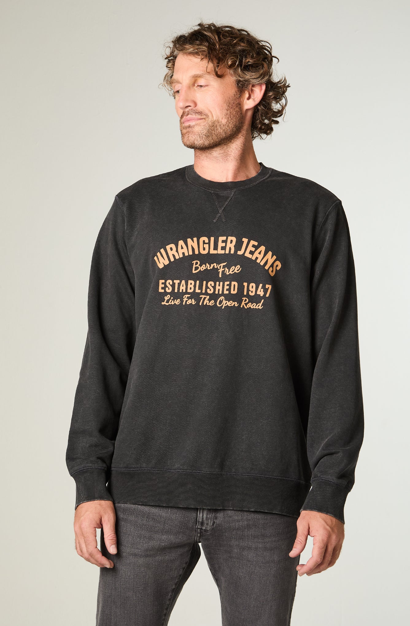 Polerón Hombre Graphic Acid Sweatshirt Green Dusty