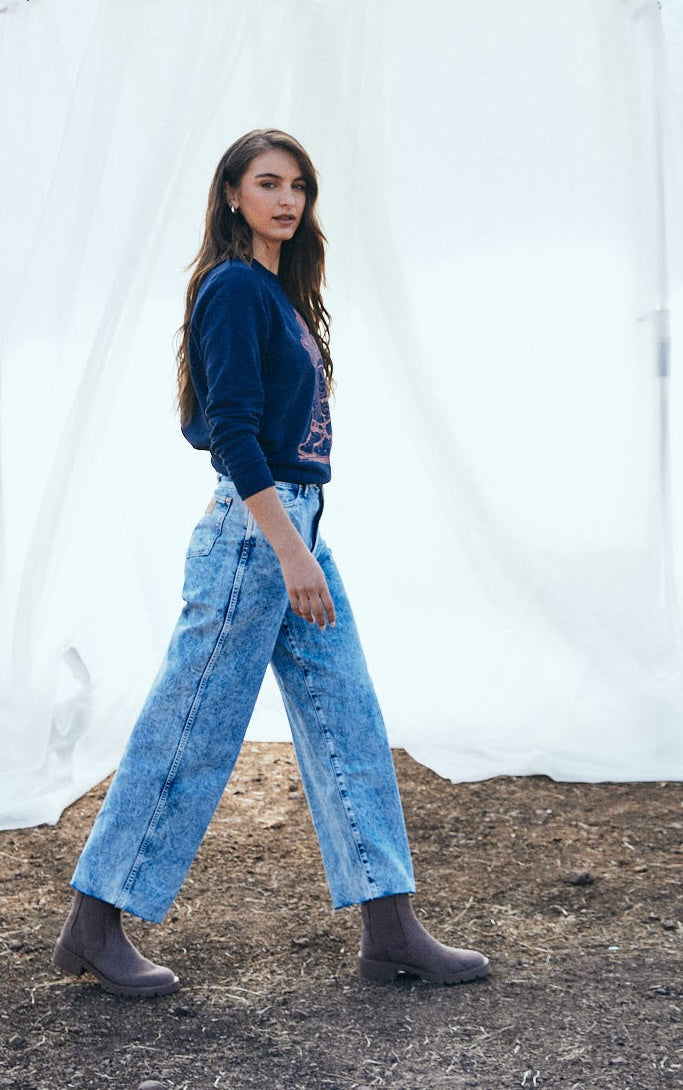 Jeans Mujer Tiro Alto Barrel Baggy Fit Let It Go