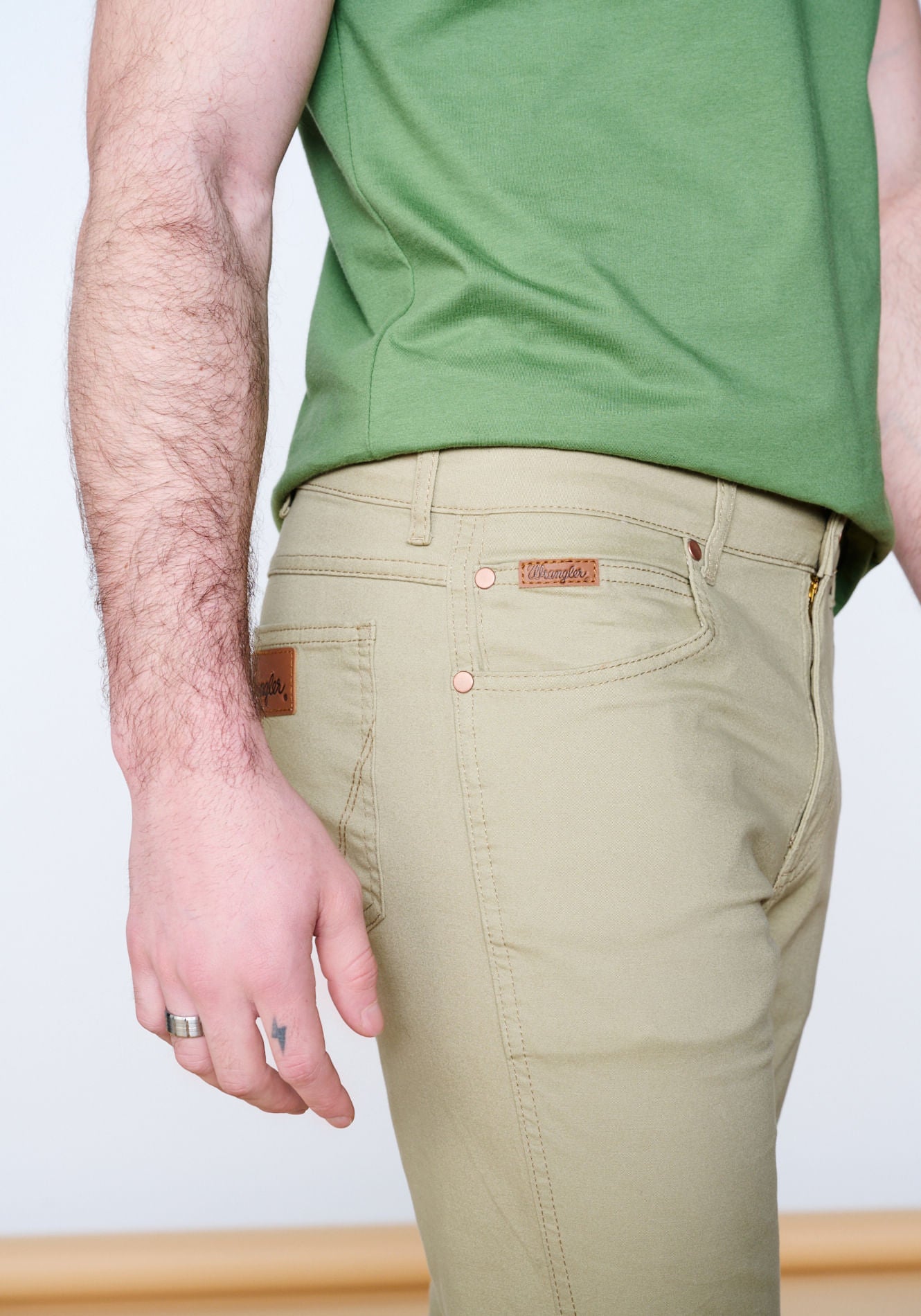 Pantalón Hombre Tiro Alto Texas Twill Color Kaki