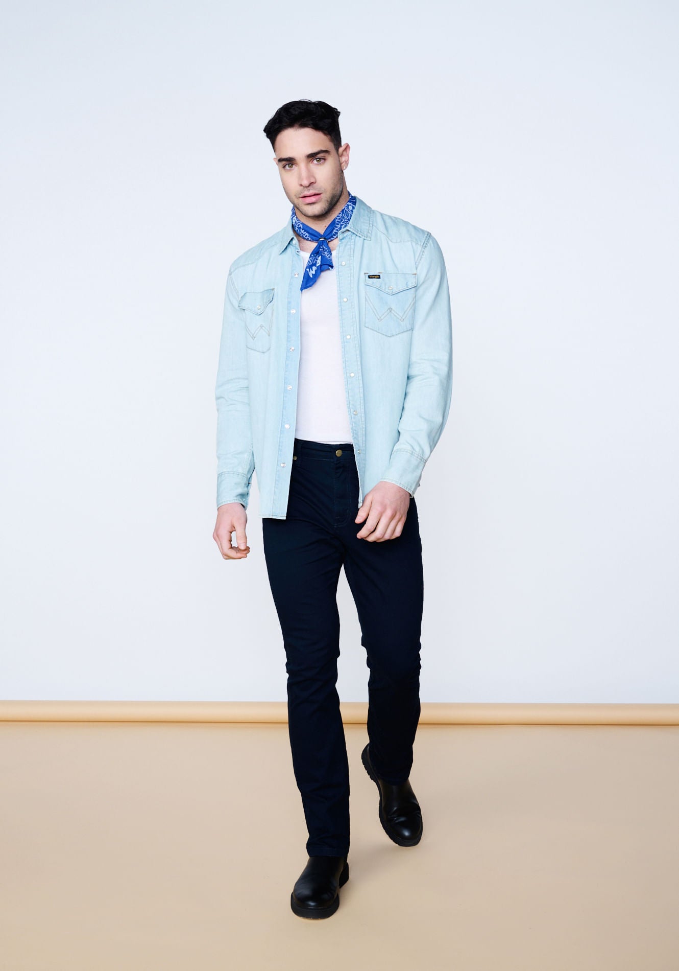Pantalón Hombre Tiro Alto Texas Twill Color Azul Marino