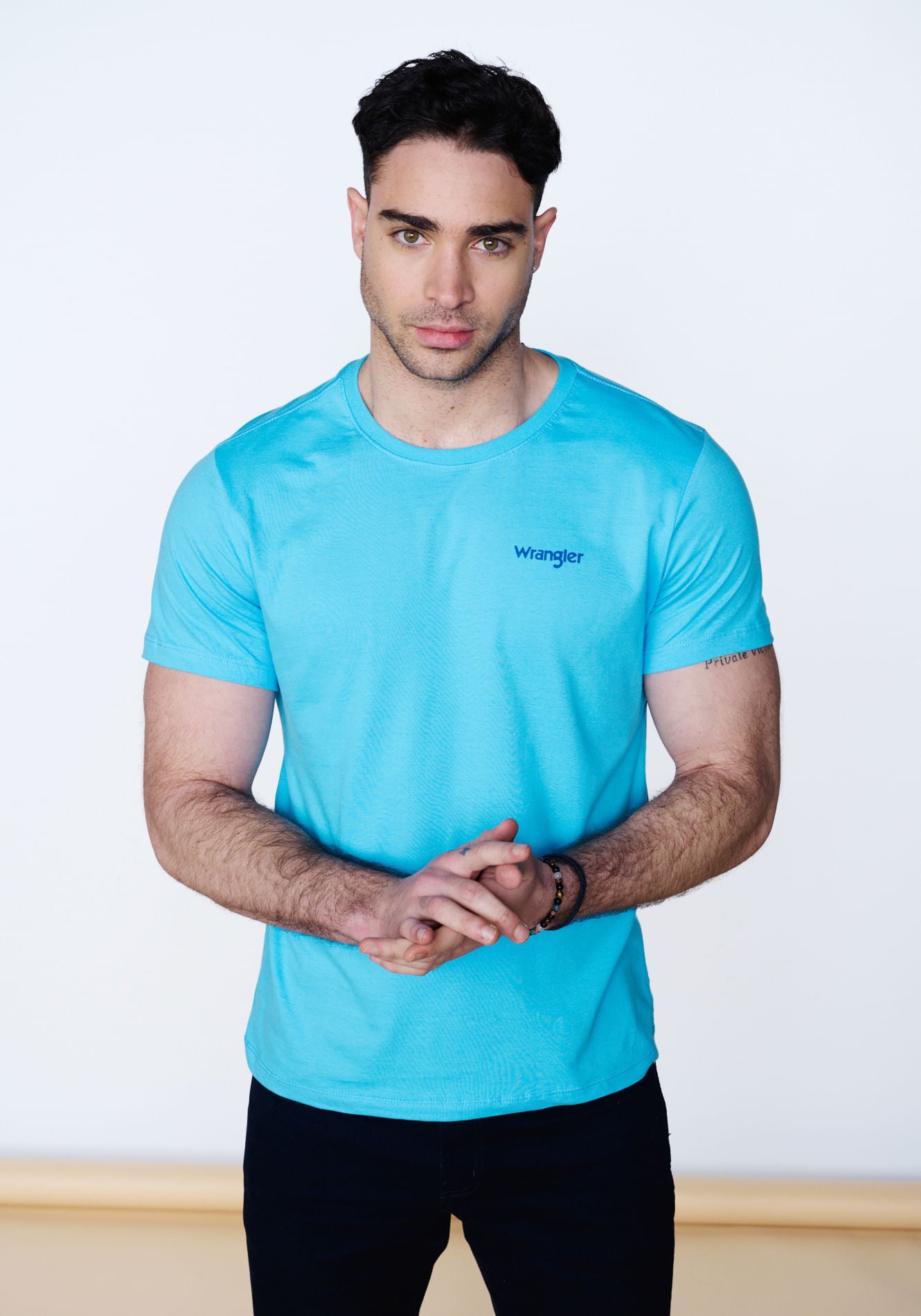 Polera Small Logo Celeste