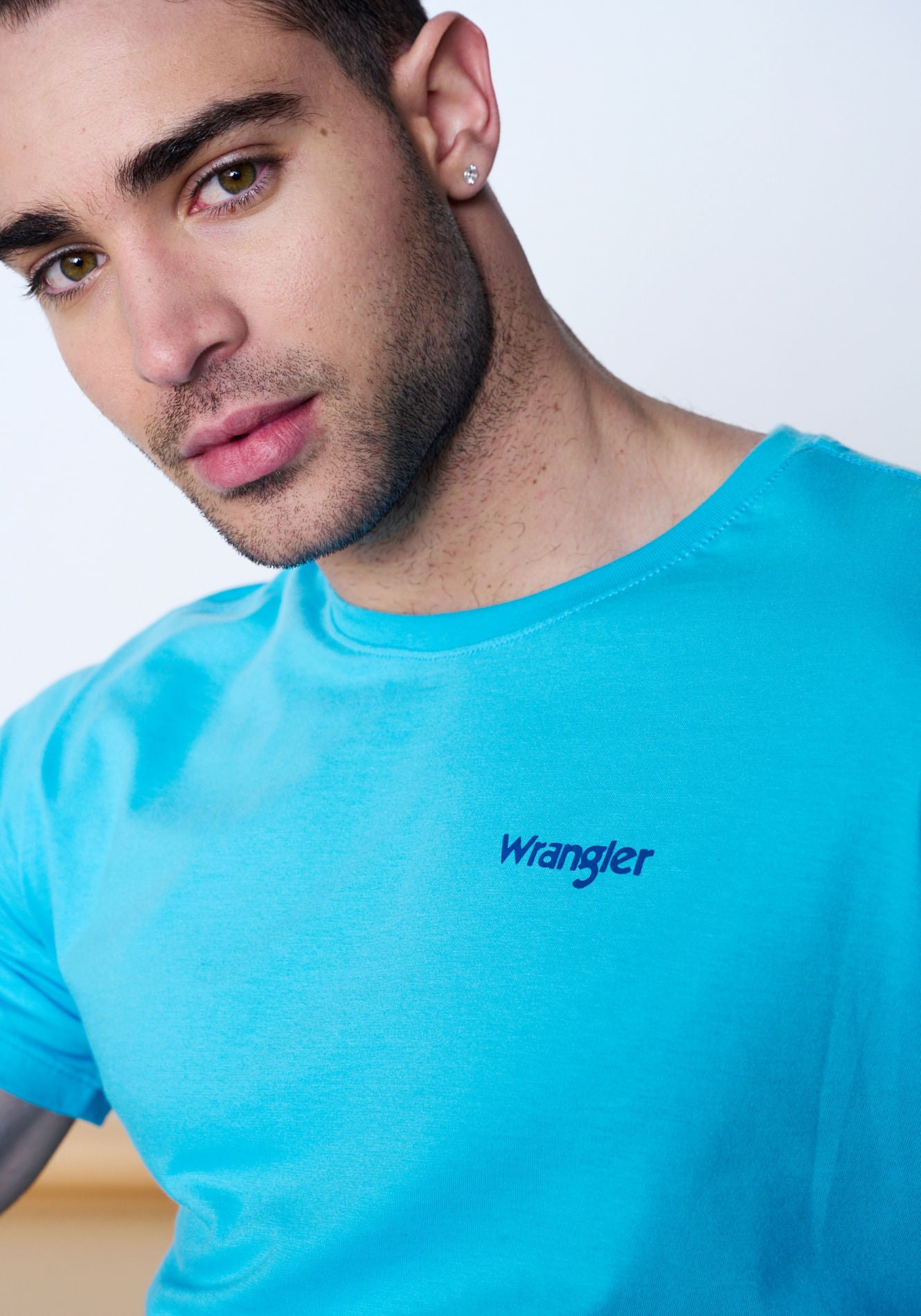Polera Small Logo Celeste