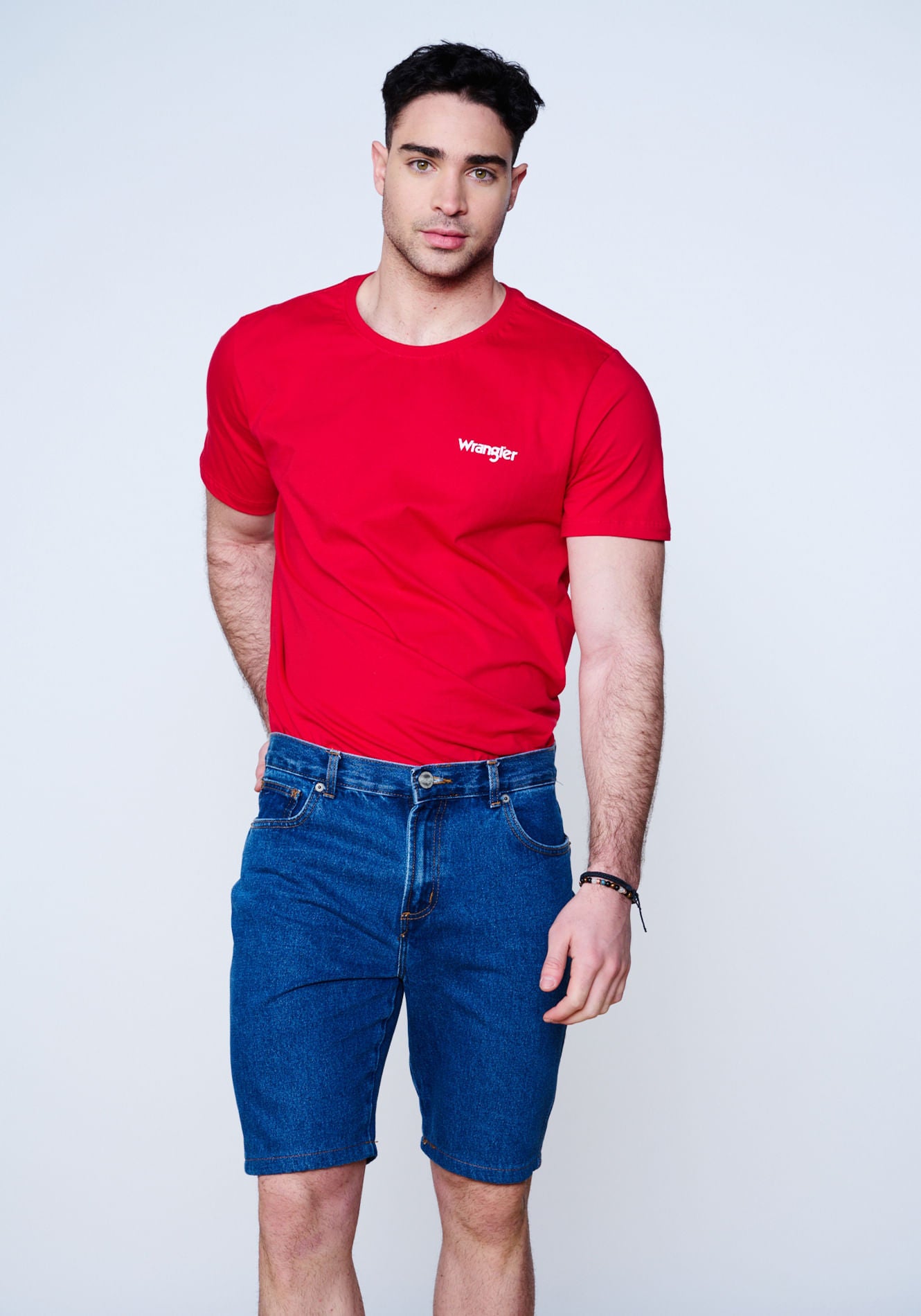 Short Tiro Alto Denim Stone
