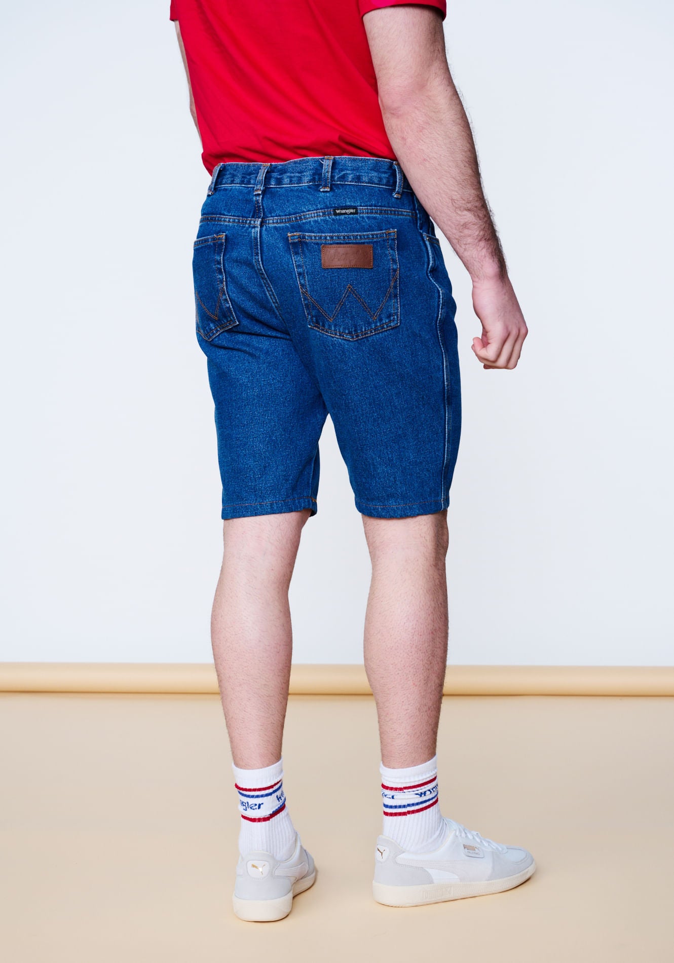 Short Tiro Alto Denim Stone