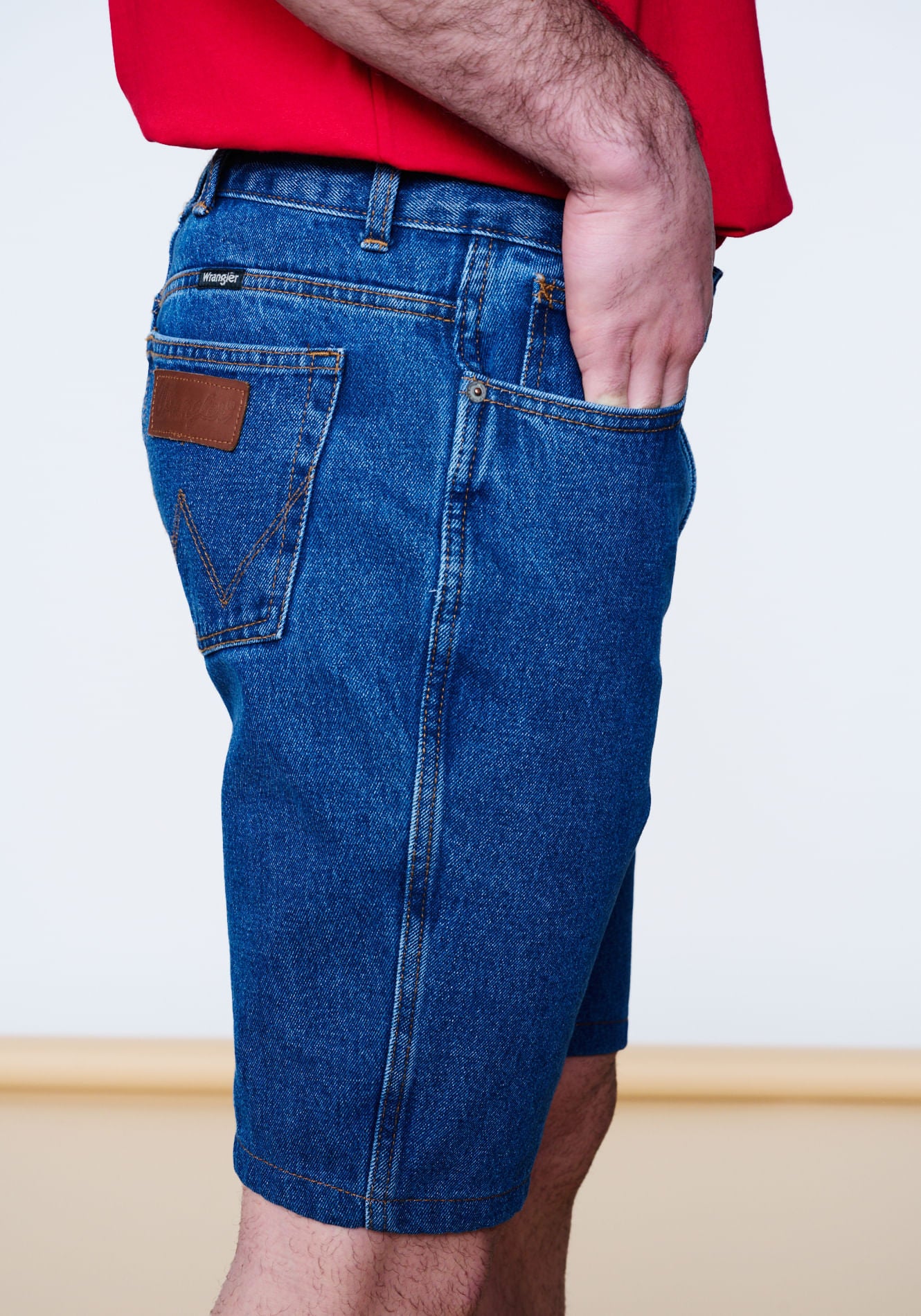 Short Tiro Alto Denim Stone
