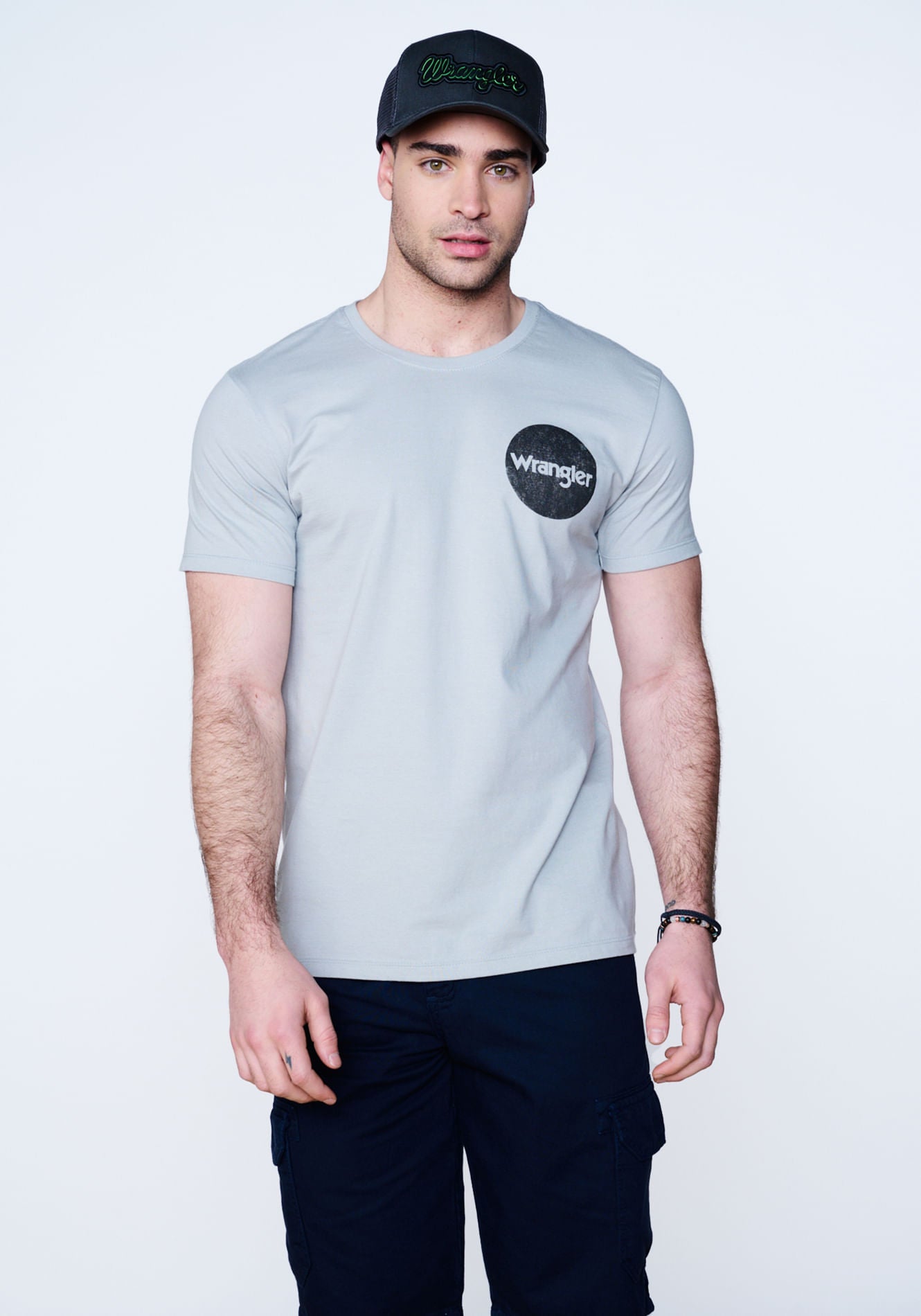 Polera Circle Logo Grey
