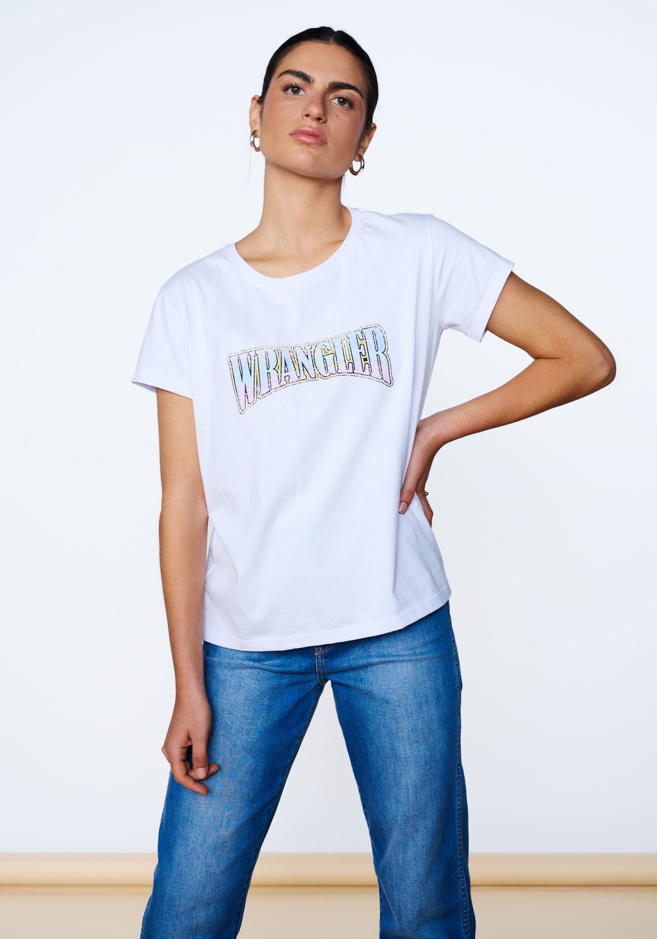 Polera Graphic Logo White