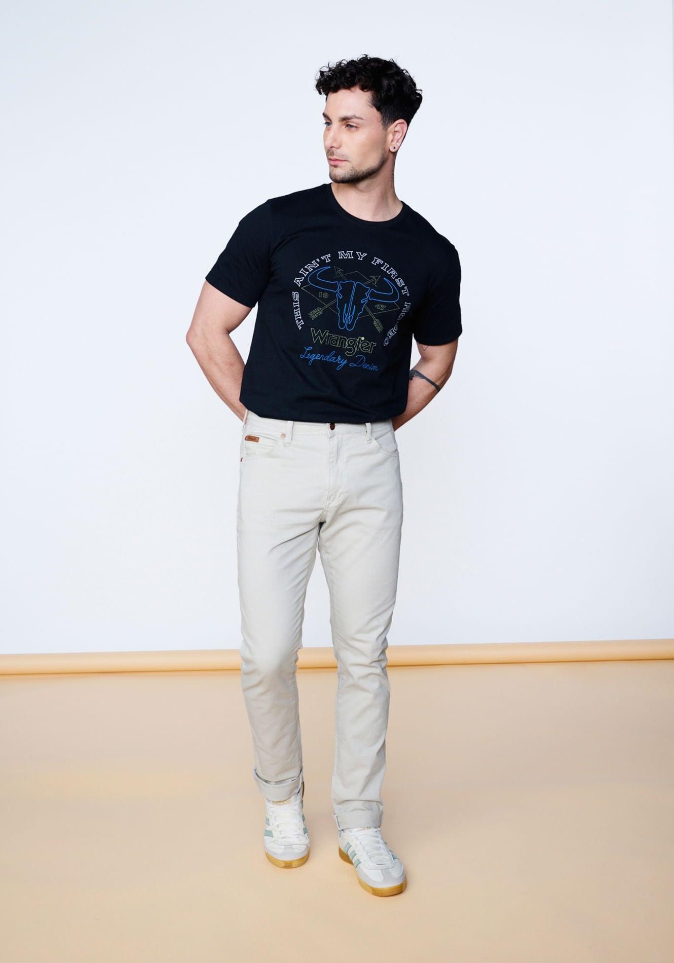 Pantalón Hombre Tiro Alto Texas Twill Color Arena