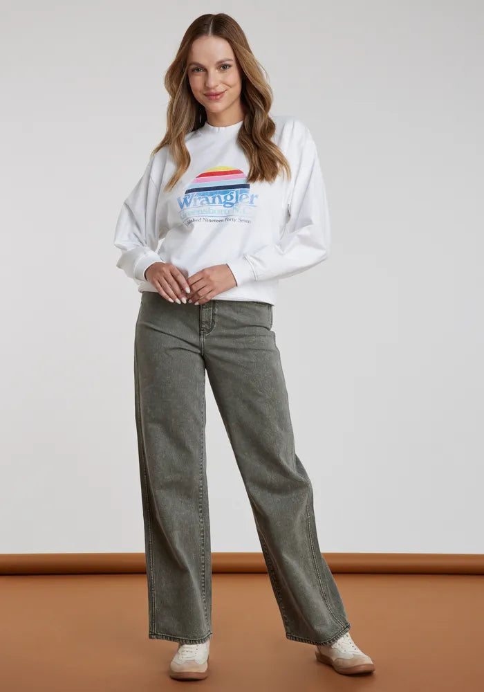 Jeans Mujer Tiro Alto Mom Dirty Grey