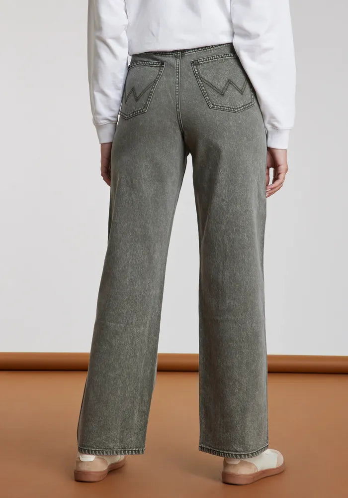 Jeans Mujer Tiro Alto Mom Dirty Grey