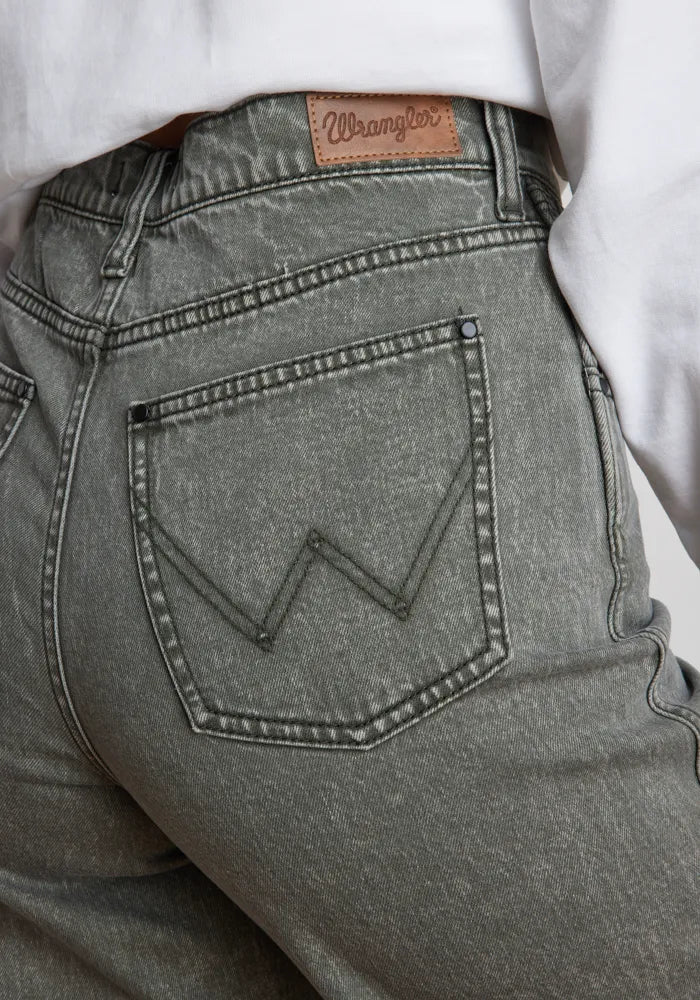 Jeans Mujer Tiro Alto Mom Dirty Grey