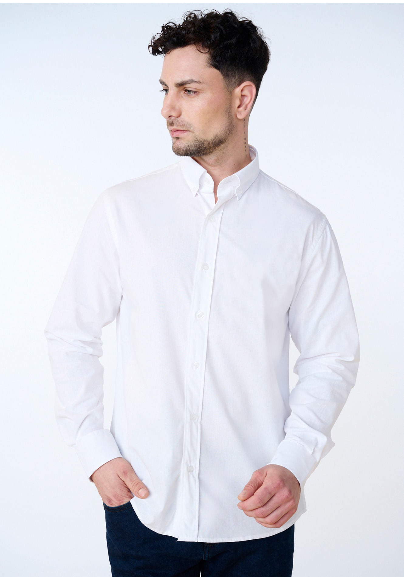 Poplin Camisa Blanca Wrangler WRANGLER Camisa Regular Fit Pocket