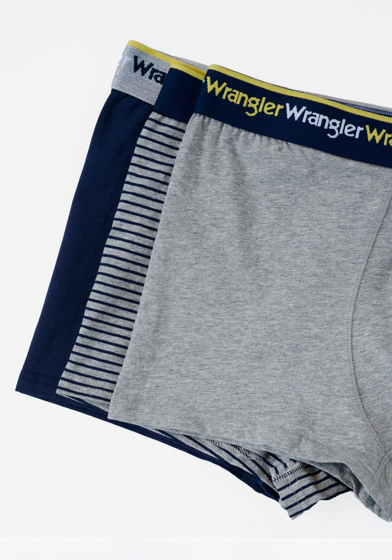 Tri Pack Boxer Trunks Grey Melange