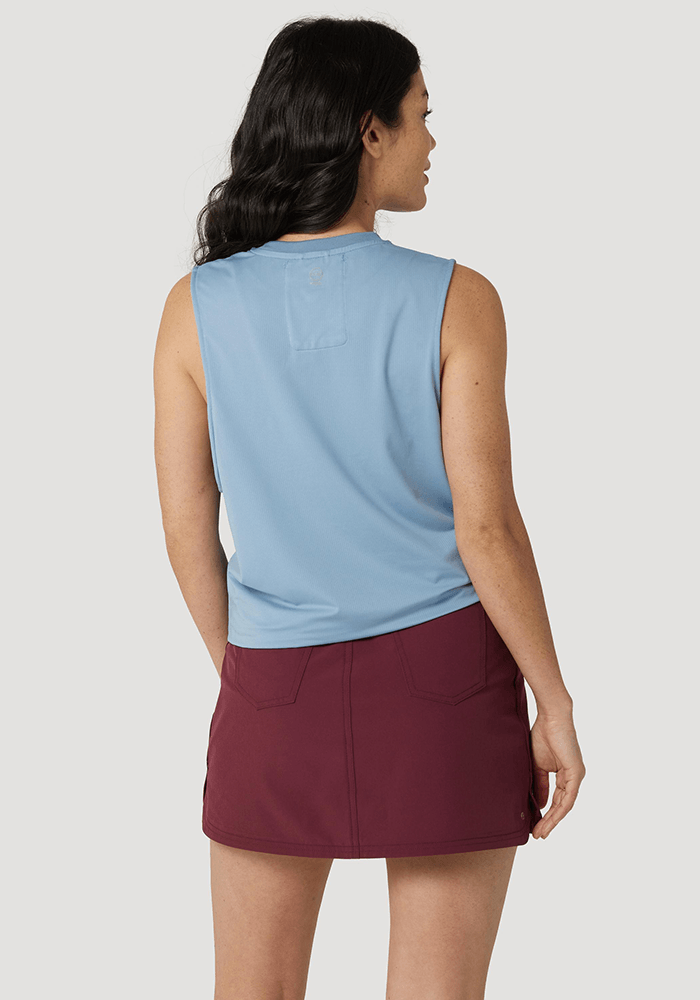 Polera Mujer All Terrain Gear Relaxed Fit Tank Faded Denim