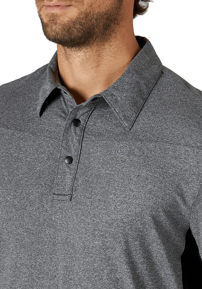 Polera Hombre All Terrain Gear Polo Black Heather