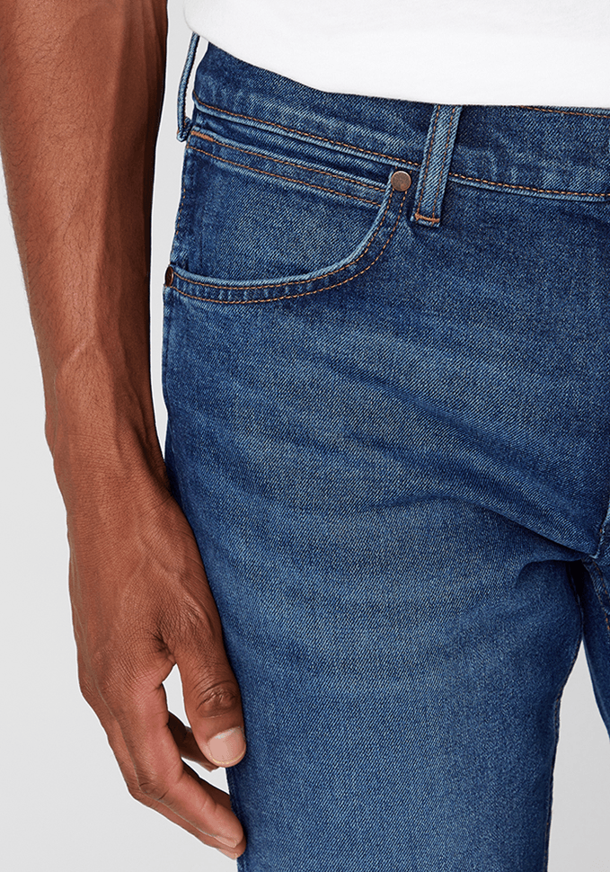 Jeans Hombre Greensboro Slim Straight Fit Blue Arcade
