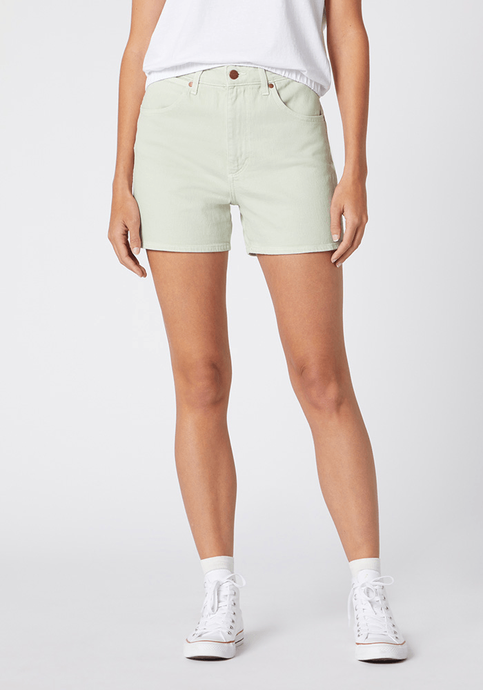 Short Mujer Tiro Alto Mom Aqua