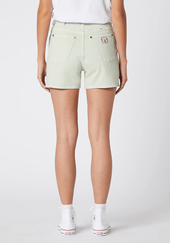 Short Mujer Tiro Alto Mom Aqua