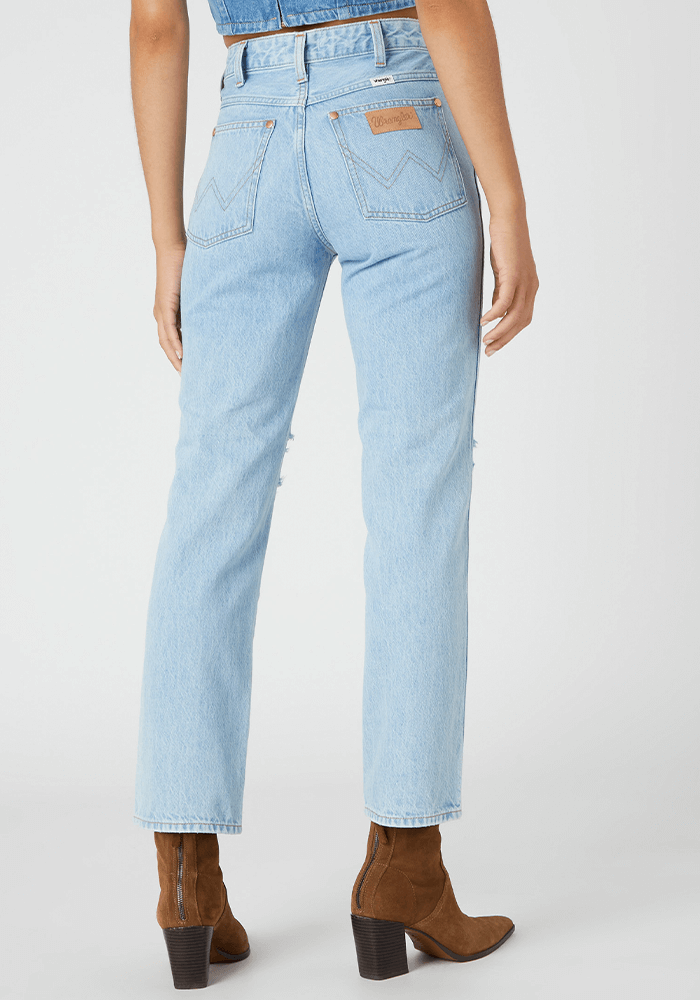 Jeans Mujer Tiro Alto Wild West Straight Fit Bad Intentions
