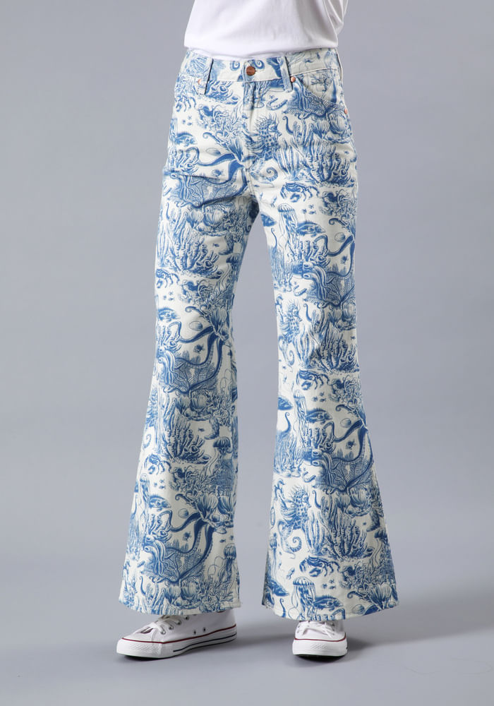 Jeans Mujer Tiro Alto Wanderer Flare Fit Sailing Seven Seas