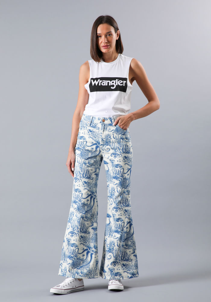Jeans Mujer Tiro Alto Wanderer Flare Fit Sailing Seven Seas