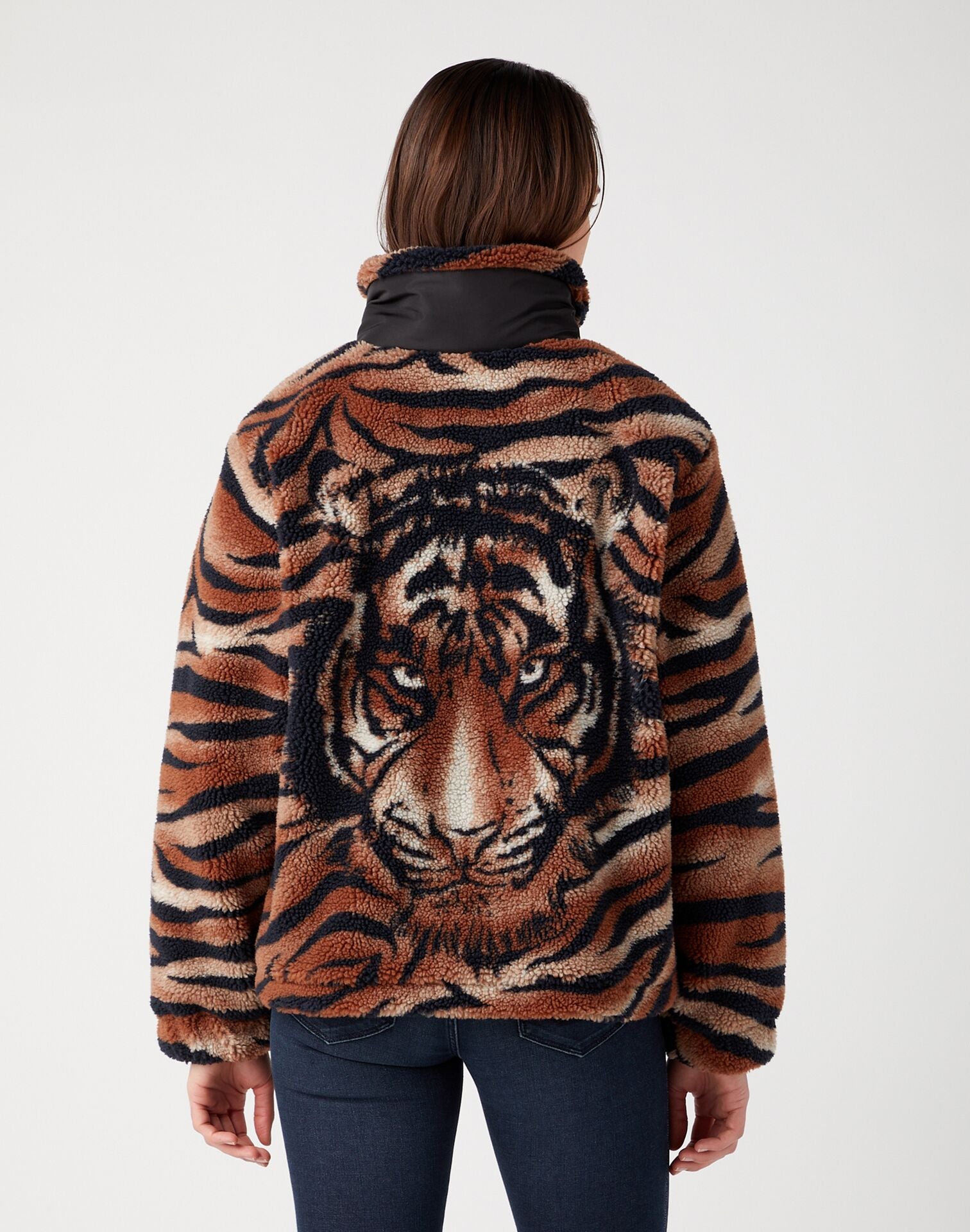 Chaqueta Mujer Sherpa Zip Through Pony Brown